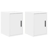 ZNTS Garage Wall Cabinets 2 pcs White Engineered Wood 860608