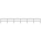 Garden Fence with Spear Top Steel 1070x150 cm Black 277735