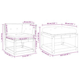 3 Piece Garden Sofa Set with Cushions Solid Wood Pine 3216990