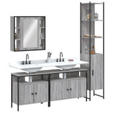 4 Piece Bathroom Cabinet Set Grey Sonoma Engineered Wood 3214748