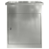 Parcel Drop Box Black 47.5 x 38 x 59 cm Galvanised Steel 874945