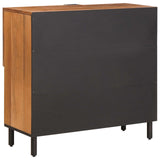 Sideboard Acacia Brown Finish 80 x 33 x 75 cm Solid Mango Wood 4017927