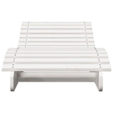 Sun Lounger White 205x60x31.5 cm Solid Wood Pine 832574
