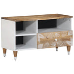 ZNTS TV Cabinet 80x33.5x46 cm Solid Wood Mango 4018681