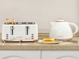 Kettle and Toaster Sets, 3000W 1.7L Rapid Boil Kettle & 4 Slice Toaster with 7 Browning Controls, T3398P343617