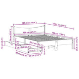 Bed Frame with Drawers 120x190 cm Small Double Solid Wood Pine 3301923