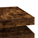Coffee Table 360-Degree Rotatable Smoked Oak 90x90x34.5 cm 3321355