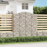 Arched Gabion Basket 200x30x220/240 cm Galvanised Iron 153391