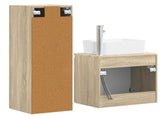 Bathroom Furniture Set 2 pcs Sonoma Oak 33 x 34.5 x 100 cm 3406125