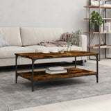 ZNTS Coffee Table Smoked Oak 100x55x40 cm Engineered Wood 832835