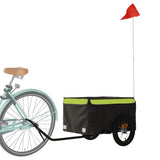Bike Trailer Black and Green 30 kg Iron 94081