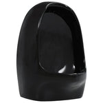 Wall Hung Urinal with Flush Valve Ceramic Black 143988