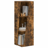 Side Shelf Smoked Oak 33 x 32 x 100.5 cm Engineered Wood 892422