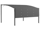 3 x 2.5m Patio Metal Gazebo Door Window Awning Wall Mount Metal Outdoor Shelter Charcoal Grey T3398P314767