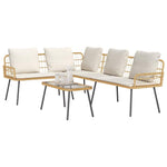 Garden Sofa Set 2 pcs Natural Poly Rattan 3328649