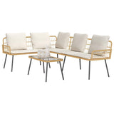Garden Sofa Set 2 pcs Natural Poly Rattan 3328649
