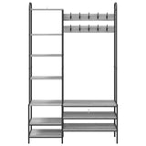 Coat Stand with Shoes Bench Grey Sonoma 120.5 x 34 x 190 cm 8012041