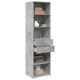Highboard Concrete Grey 50x42.5x185 cm Engineered Wood 3281458