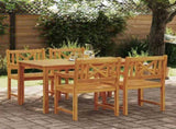 Garden Dining Set 5 pcs Brown Solid Acacia Wood 3375650
