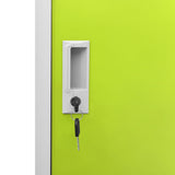 Locker Cabinets 5 pcs Light Grey and Green 90x45x92.5 cm Steel 3095230