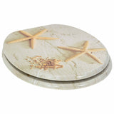 Soft-Close Toilet Seat 2 pcs Yellow and White 44 x 38 cm 3414535