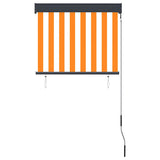 Outdoor Roller Blind 80x250 cm White and Orange 145951