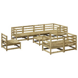 9 Piece Garden Sofa Set Impregnated Wood Pine 3299511