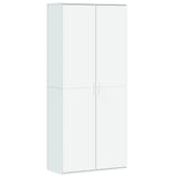 Highboard White 80x35x180 cm Engineered Wood 3276651