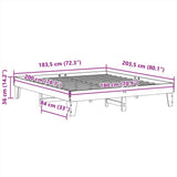 Bed Frame without Mattress 180x200 cm Super King Solid Wood Pine 855346
