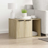 857726 Cat Litter Box Enclosure Sonoma Oak 60x40x40 cm Engineered Wood