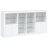 Sideboard with LED Lights White 202x37x100 cm 3209184
