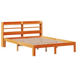 Bed Frame without Mattress Wax Brown 135x190 cm Solid Wood Pine 3306801