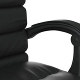 ZNTS Massage Reclining Office Chair Black Faux Leather 349814