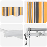 Retractable Awning Manual Multicolour 400 x 300 cm Fabric 3330577