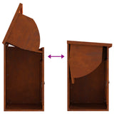 Parcel Drop Box Rusty 47.5 x 38 x 59 cm Weathering Steel 874946