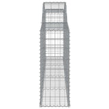 Arched Gabion Baskets 5 pcs 300x30x80/100 cm Galvanised Iron 3146506