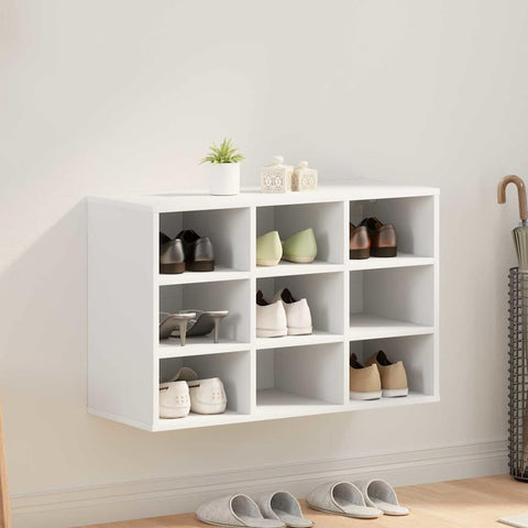 Shoe Cabinet with Shelf White 77.5 x 30 x 51 cm Engineered wood 808675