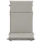 High Back Chair Cushion GEMERT 2 pcs 100% Polyester Grey 945744