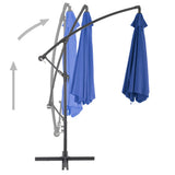 Cantilever Garden Parasol Blue Polyester, Metal Large Tiltable 47133
