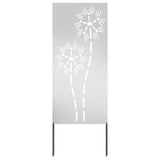 Garden Privacy Screen Silver 50 x 140 cm Stainless steel 876284