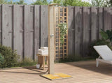 Outdoor Shower Beige 50x55x224 cm Poly Rattan and Acacia Wood 368208