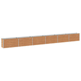 Raised Garden Bed Wood Brown 600 x 40 x 55 cm cold-rolled steel 8006295