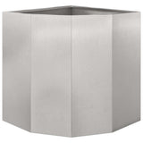 Corner Planter Silver 45 x 45 x 50 cm Stainless steel 883672