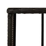 Hot Tub Surround Black Poly Rattan and Solid Wood Acacia 3270641