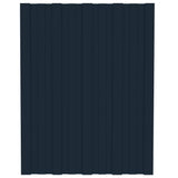 Roof Panels 12 pcs Galvanised Steel Anthracite 60x45 cm 317191