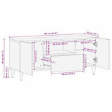TV Units with Door Light Brown 105 x 33 x 46 cm Engineered wood 4018094