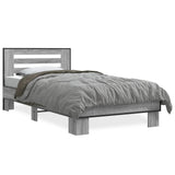 Bed Frame without Mattress Grey Sonoma 100x200 cm 845650