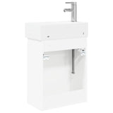 Bathroom Vanity Unit with Tap White 45.5 x 22.5 x 84 cm 889441