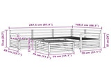 Outdoor Sofa Set 5 pcs Natural Solid Acacia Wood 3373404