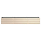 Planter Ivory 290 x 50 x 45 cm Galvanised Steel 42018102